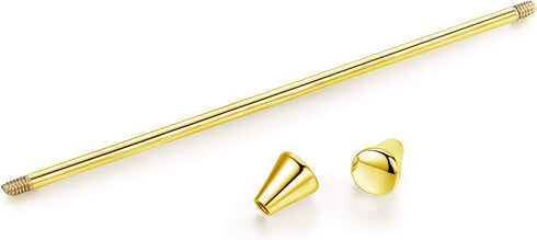 HONEY BEAR Mens Shirt Collar Bar Pin Clips Clasp Set Business Gift 65mm (4pcs without box)...