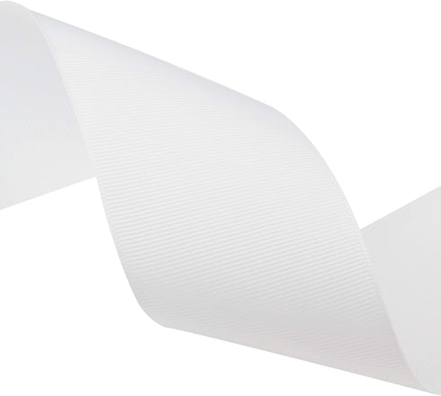 VATIN White Grosgrain Ribbon, 2" x Continuous 25 Yards, White Polyester Grosgrain Ribbon,Use for Bows DIY Hair Accessories, Gift Wrapping, Craft a...