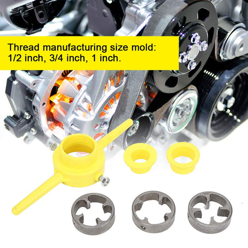 Pipe Threader Plumbing Tools Alloy + Plastic PVC Thread Tool Maker Pipe Npt Round Die Set Pipe Threader Plumbing Manual Hand Tool...