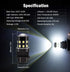 4-Pack Super Bright 3157 3156 3057 3056 3157K LED Bulbs 6000K Xenon White 24-SMD LED Chipsets with Projector for Backup Reverse Lights, Parking Li...