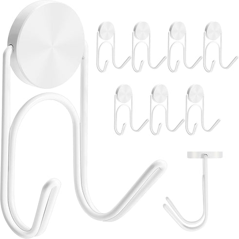 Magnetic Hooks Heavy Duty Magnets Hooks for Refrigerator Grill Toolbox Outdoor,Cruise Essentials Camper Accessories,8pack(White,0.9in-2 15Lbs)...