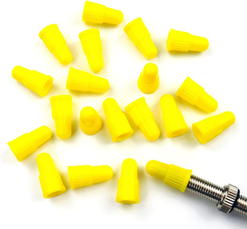 Yellow Presta Valve Stem Caps for Bike Plastic Tire Valve Caps Air Dust Stem Covers-Used on Presta/French Valves for Bicycle, MTB Mountain, Road B...