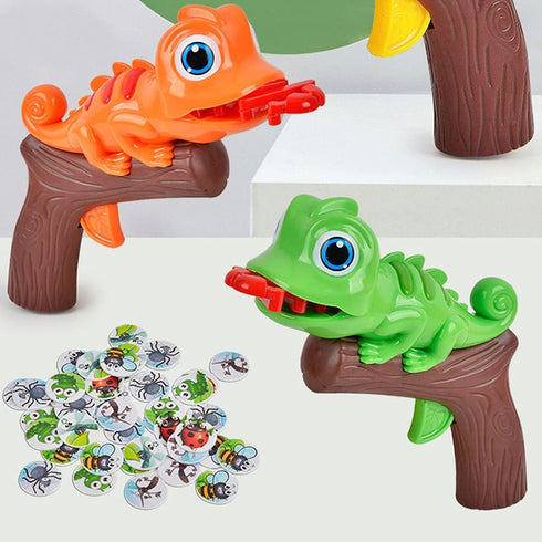 TOYANDONA Tongue Catch Game for Kids Family Game Interactive Toys Lizard Catch Tic Tongue Desktop Board Game for Kids Parents 1 Set...