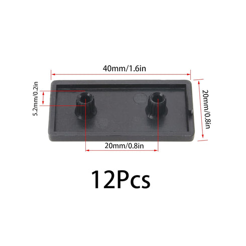 12Pcs 2040 Series European Standard Aluminum Profile End Cap T-Slot Aluminum Profile Accessories...