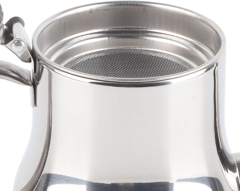 Teapot, 500 ML Stainless Steel Tea Pot Tea Kettle Cold Short Spout Pour with Removable Infuser Gooseneck Modern Teapot for Home Kitchen Hotel Rest...
