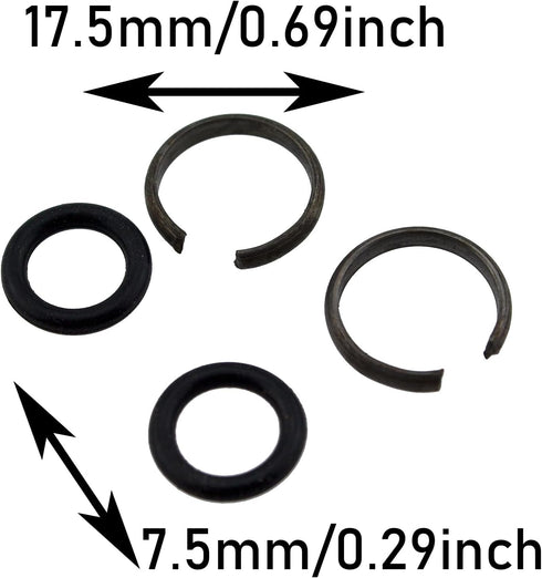 10pcs 1/2" Impact Wrench Retaining Socket Rings with O-ring For Electric Wrench and Air Wrench...