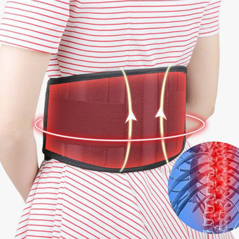 Heating Lower Back Brace Back Support Belt for Pain Relief Heated Back Brace Magnetic Therapy Waist Belt Wrap Adjustable Heating Lumbar Support Be...