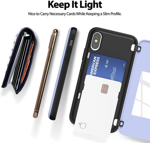 GOOSPERY Magnetic Secure Bumper Compatible with iPhone Xs/X, Card Holder Wallet Case, Easy Magnet Auto Closure Dual Layer Protection Sleek iPhone ...