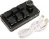 Diyeeni Mini 6 Key Keypad, Mechanical Gaming Keyboard, Portable One Handed USB Macro Keypad with Knob, Easy to Operate, for Music, Media, Industri...