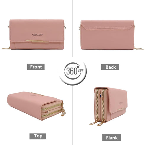 PORT&LOTUS Crossbody Handbag for Women PU Leather Bag...