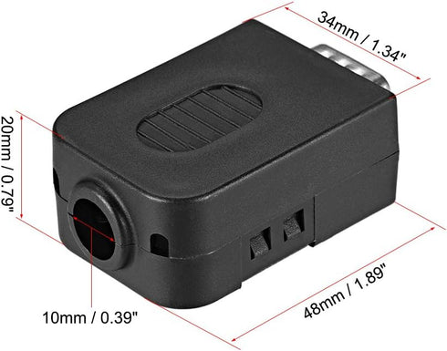 uxcell D-sub DB15 Breakout Board Connector with Case 15 Pin 3 Row Male Port Solderless Terminal Block Adapter with Thumb Screws...