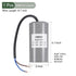YOKIVE CBB60 Run Capacitor, 250V AC 45uF 50/60Hz with 2 Wires Lead Run Round Capacitor, Low Loss, Great for Washing Machines Motor (Gray, 104x50mm...