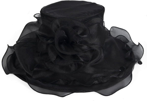 Kentucky Church Derby Hat Wide Brim Flounce Cocktail Tea Party Bridal Dress Hats...