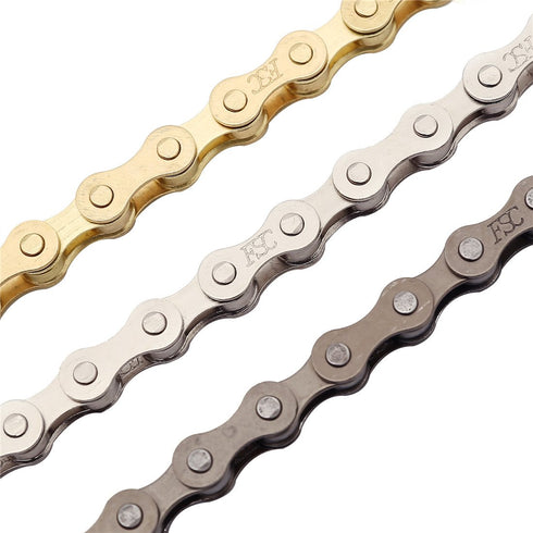 FSC F410 1-Speed Bicycle Chain (1/2 x 1/8-Inch, 104L) (Ti-N Gold)...