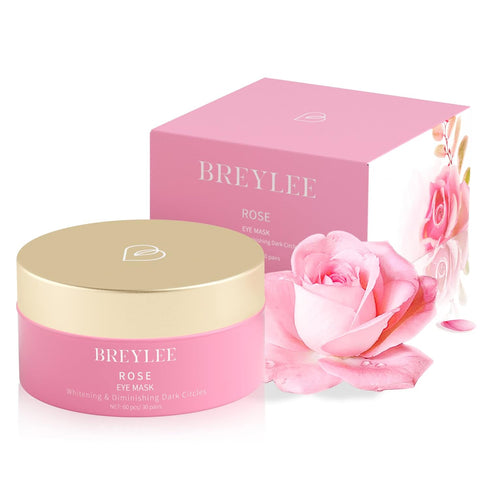 BREYLEE Rose Eye Mask– 60 Pcs, Under Eye Patches,Eye Patches For Puffy Eyes,Hydrates, Improves And Firms The Eye Area, Suitable For Both Women And...