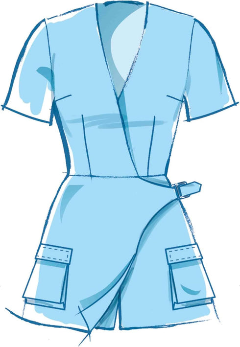 McCall's Misses' Wrap Front Romper Sewing Pattern Packet, Design Code M8454, Sizes 14-16-18-20-22, Multicolor...