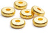 200pcs 8mm Flat Round Rondelle Spacer Beads Disc Spacers Loose Beads Jewelry Metal Spacers for DIY Bracelet Necklace Crafts,Gold...