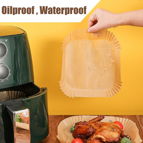 7.5 Inch Air Fryer Parchment Paper Liners Square,150 Pcs Non-stick &Oil-proof Disposable Air Fryer LIners for 2-5 QT Frying,Baking,Roast,Microwave...