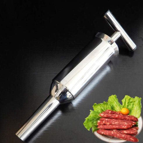 Stainless Steel Sausage Stuffer Tubes Filler Meat Filling Funnel Stuffer Tubes Sausage Filling Tools 28cm...