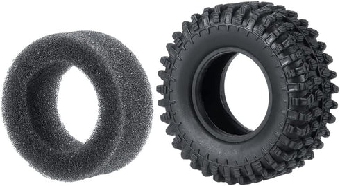 4PCS 1.0" Crawler Tires Rubber Wheel Tires Set for 1/24 Axial SCX24 90081 AXI00001 AXI00002 AXI00005 AXI00006 RC Crawler Car (50mm)...