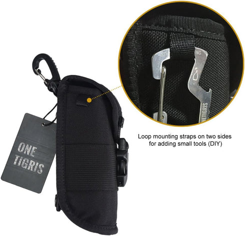 OneTigris MOLLE Eyeglasses Case with Buckle Hard Shell Sunglasses Storage Box 1000D Nylon (Black)...