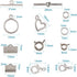 Pandahall 1 Box Jewelry Making Finding Kits with Lobster Clasps/Spring Clasps/Toggle Clasps/Ribbon Ends/Jump Rings (Platinum)...