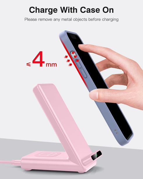 Wireless Charging Station,3 in 1 Wireless Charging Stand Made for Apple Watch Ultra 9 8 7 6 SE 5 4 3,Fast Wireless Charger Made for iPhone 15/Plus...