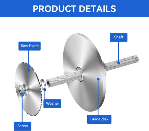 Inside Pipe Cutter for PVC Pipe Cutter Tool-With Scale Adjustable Depth Gauge, 6pcs Saw Tooth Blades with 0.32in Hex Key Shaft for PVC and Plastic...