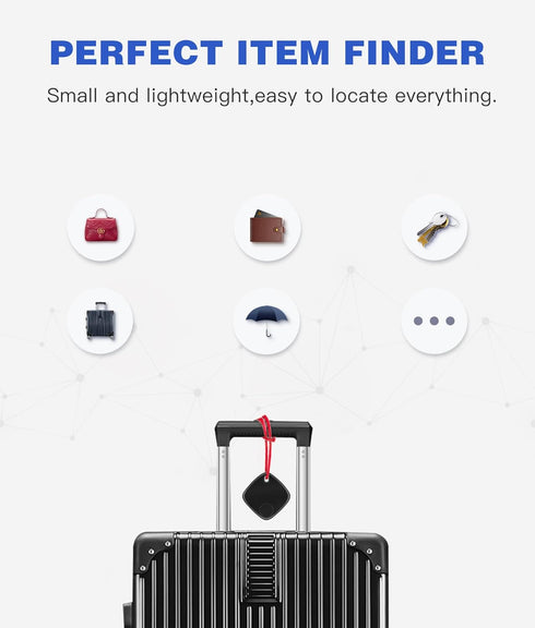 Key Finder,Item Finder Works with Apple Find My (iOS only), Smart Bluetooth Tracker for Suitcase, Bags, Wallets,Pets and More. Replaceable Battery...