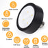 Black Battery Light Bulb, Battery Operated Puck Lights with Remote, AA Battery powered E26 Bulb with Memory Function, dimmable cordless light bulb...