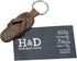 Hide & Drink, Flip-Flop Keychain, Sandal Beach Keychain for Travelers, Surfers and Beach Lovers, Full Grain Leather, Handmade, Bourbon Brown...