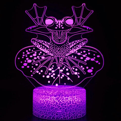3D Frog Night Light Table Desk Optical Illusion Lamps 7 Color Changing Lights LED Table Lamp Xmas Home Love Birthday Children Kids Decor Toy Gift...