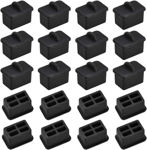 uxcell 20pcs SFP-A Silicone Protectors Port Anti Dust Cap Cover Black...