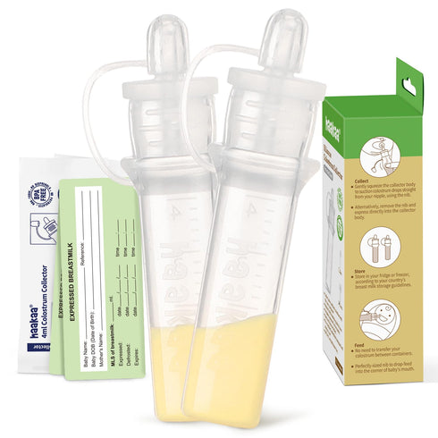 haakaa Colostrum Collector Syringes for Breastmilk Collector for Breastfeeding Moms to Collect Store and Feed Colostrum, 0.1oz/4ml, 2pcs...