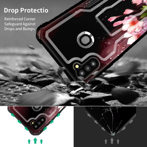 FITO for Samsung Galaxy A11 Case, Durable Shockproof Case for Samsung A11 Phone with Screen Protector, Built-in Kickstand, Unique Pattern Design (...