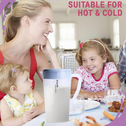 3 Litre/0.79 Gallon Plastic Pitcher with LidBPA-FREE Eco-Friendly juice containers with lids Water Jug for Hot/Cold Juice Beverage Ice Tea Kettle ...