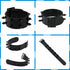 3 Pieces Punk Gothic Jewelry Accessories,Faux Leather Choker and PU Bracelet Cuffs Combo,Black Spikes Design...