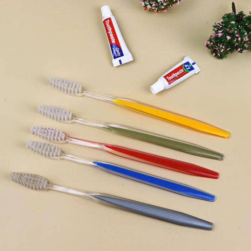 30 Pack Disposable Toothbrushes with Toothpaste (5 Colors)...