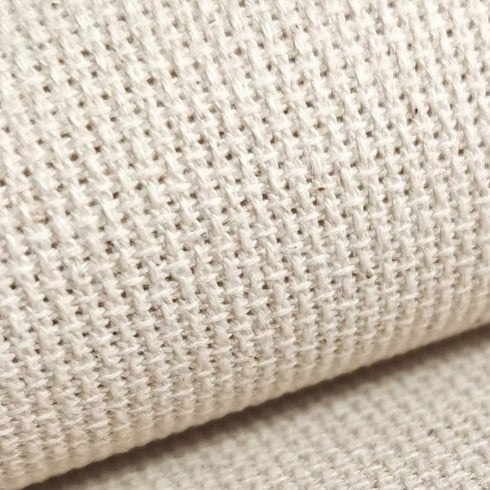 19" x 28" 18CT Counted Cotton Aida Cloth Cross Stitch Fabric (Natural Oatmeal)...