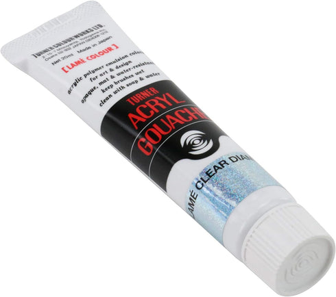 Turner Colour Works Acryl Gouache Artist Acrylic Paint - Single 20 ml Tube - Lamé Clear Diamond...