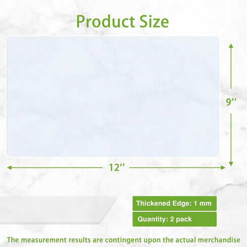 Small Translucent Silicone Mats, 9”x12” (1mm) Clear Non-Slip Countertop Protector Liner, Non-Stick Baking Mat, Heat Resistant Placemat for Pastry,...