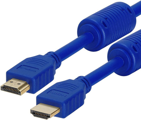 Cmple - HDMI Cable 10FT High Speed HDTV Ultra-HD (UHD) 3D, 4K @60Hz, 18Gbps 28AWG HDMI Cord Audio Return 10 Feet Blue...