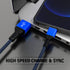 iPhone Charger Cable, Apple MFi Certified 5 Pack 6 FT Blue Long Lightning Fast Charging High Speed Data Sync USB Cable Compatible iPhone 14 13 12 ...