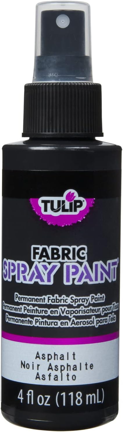 Tulip Fabric Paint, Spray on Paint, 4 fl oz Black Asphalt...
