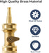 Heavy Duty Brass Hose Nozzle, 3/4" GHT Jet Nozzle High Pressure Garden Water Hose Sprayer Nozzle with Shut Off Valve, Hose Nozzle Sprayer for Hose...