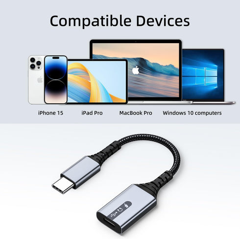 USB C to Lightning Audio and Charge Adapter Cable USB Type C Male to Lightning Female HiFi Audio Headphones 60W Fast Charge & Data Fit with iPhone...