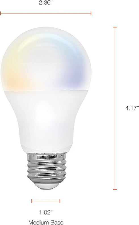 SYLVANIA Wifi LED Smart A19 Light Bulb, 9W Efficient, Tunable White, 2700K - 6500K, for Alexa/Google Assistant/Siri Shortcuts, Energy Star, Froste...