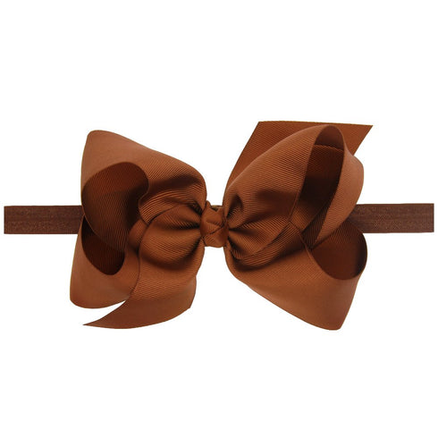 Baby Girls Infant Headbands With Kids Hair Bows(16) (Brown)...