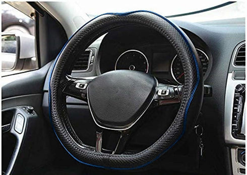 Mayco Bell Flat Bottom Steering Wheel Cover Anti-Slip,Safety,Soft,Breathable,Durable,Full Surround,Comfortable Grip Microfiber Leather (D-Shape, B...