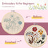 Embroidery Kit for Adults, 4 Sets Cross Stitch Kits for Beginners with Stamped Flower Pattern, Starter Kits for Hand Craft Lover with Bamboo Hoop,...